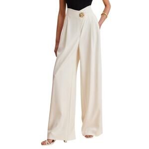 Commense Cream Wide-Leg Cropped Pants . Brand new
